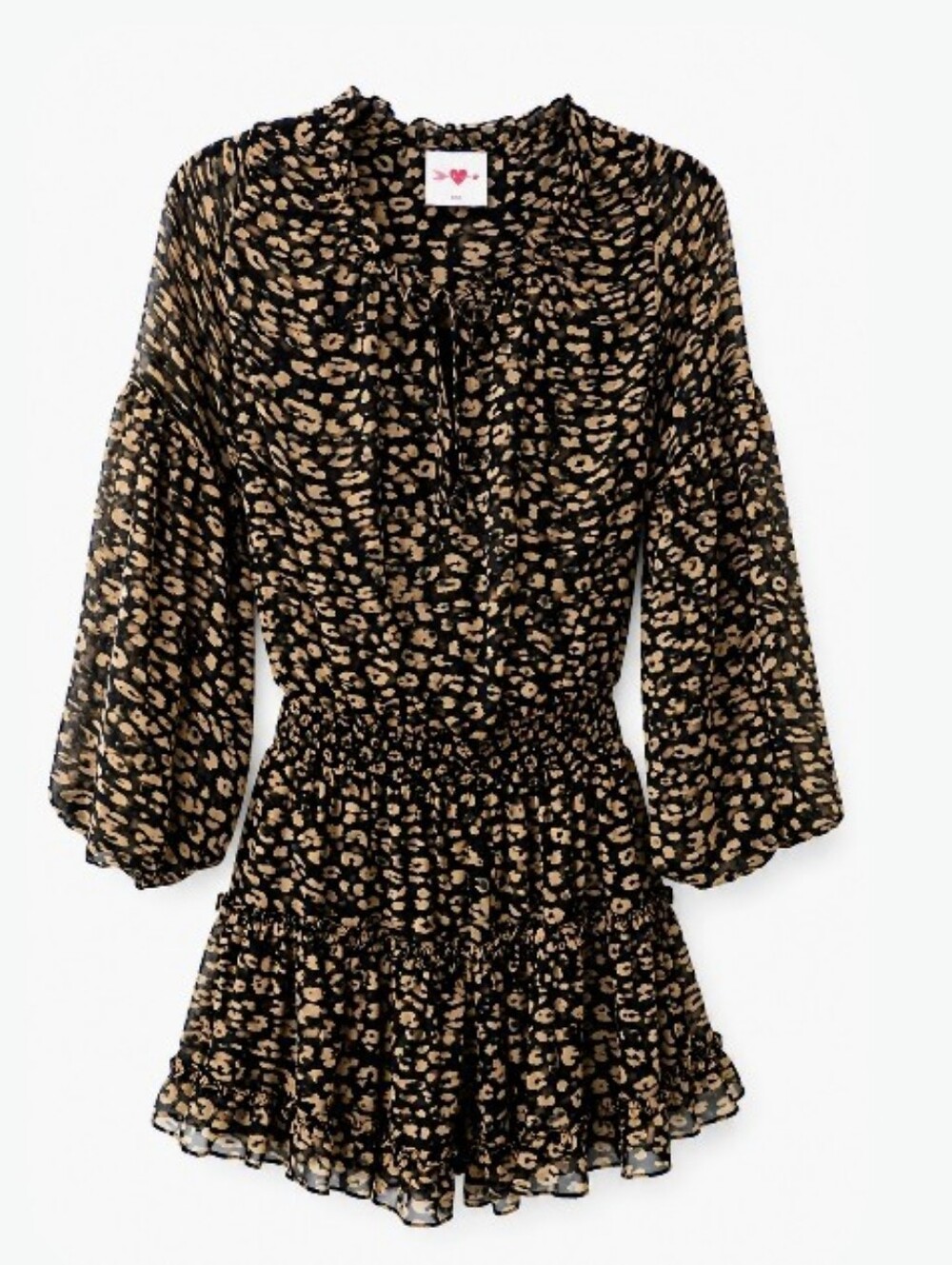 Buddy Love Leopard Print Jacket in Black and Tan